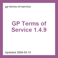 GP Terms of Service 1.4.9