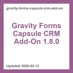 Gravity Forms Capsule CRM Add-On 1.8.0