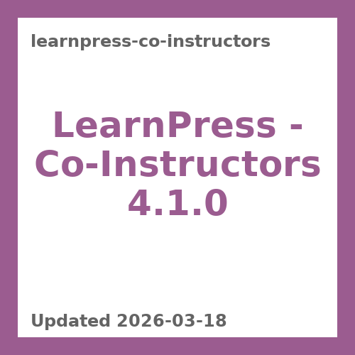 LearnPress - Co-Instructors 4.1.0