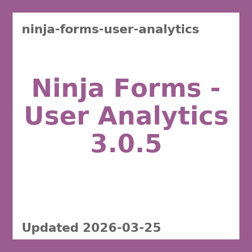 Ninja Forms - User Analytics 3.0.5