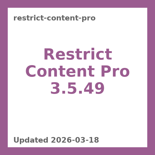 Restrict Content Pro 3.5.49