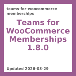 Teams for WooCommerce Memberships 1.8.0