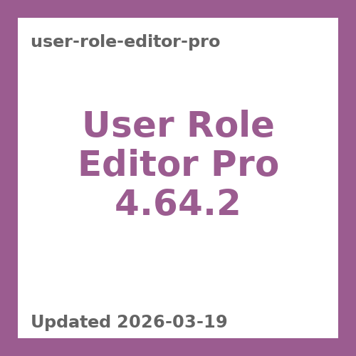 User Role Editor Pro 4.64.2