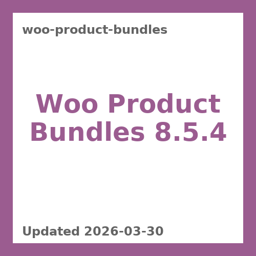 Woo Product Bundles 8.5.4