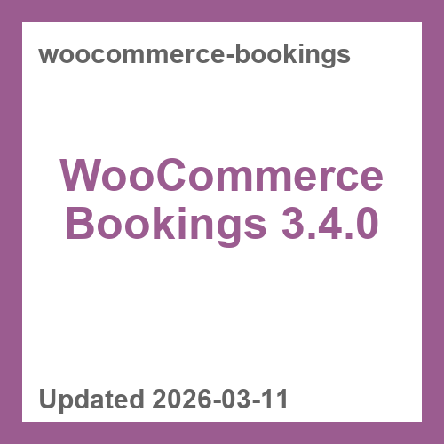 WooCommerce Bookings 3.4.0