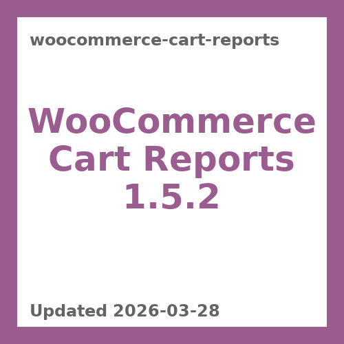 WooCommerce Cart Reports 1.5.2