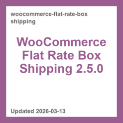 WooCommerce Flat Rate Box Shipping 2.5.0