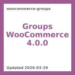 WooCommerce Groups 4.0.0