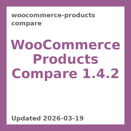WooCommerce Products Compare 1.4.2