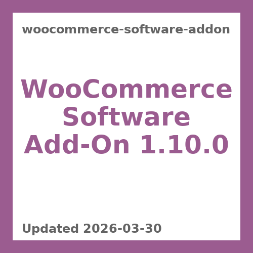 WooCommerce Software Addon 1.10.0