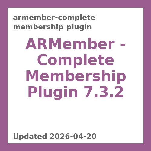 ARMember - Complete Membership Plugin 7.3.2