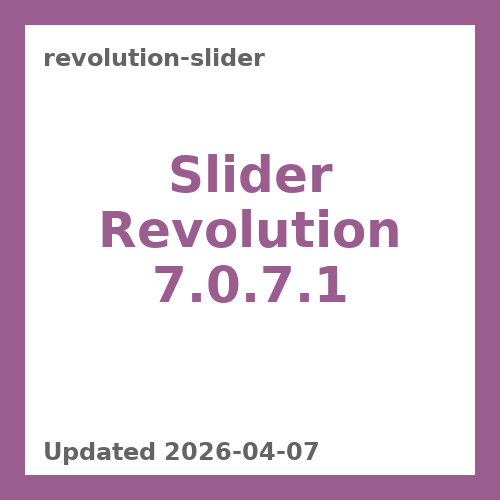 Slider Revolution 7.0.7.1