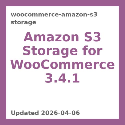 WooCommerce Amazon S3 Storage 3.4.1