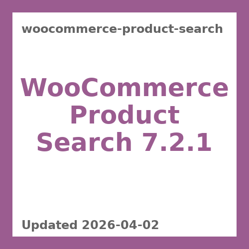 WooCommerce Product Search 7.2.1