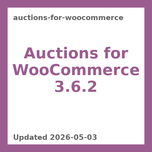 Auctions for WooCommerce 3.6.2