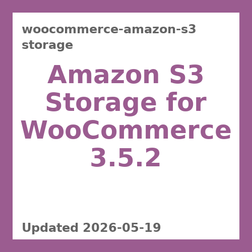 WooCommerce Amazon S3 Storage 3.5.2