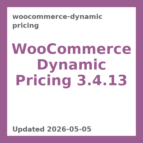WooCommerce Dynamic Pricing 3.4.13