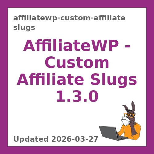 AffiliateWP – Custom Affiliate Slugs 1.3.0
