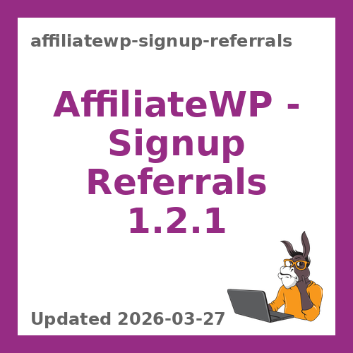 AffiliateWP – Signup Referrals 1.2.1