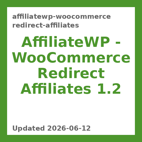 AffiliateWP – WooCommerce Redirect Affiliates 1.2