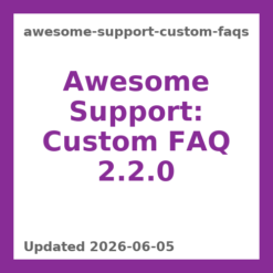 Awesome Support: Custom FAQ 2.2.0