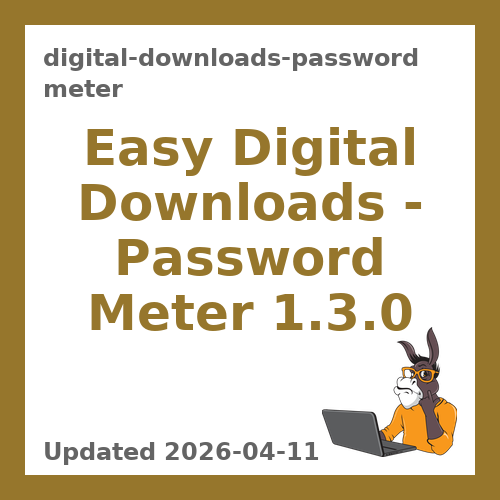 Digital Downloads Password Meter 1.3.0