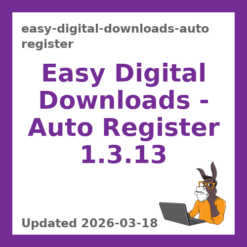 Easy Digital Downloads – Auto Register 1.3.13