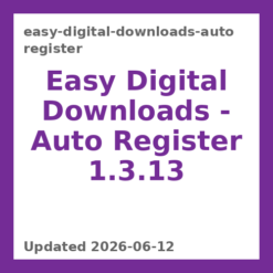 Easy Digital Downloads – Auto Register 1.3.13