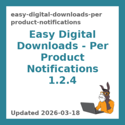 Easy Digital Downloads – Per Product Notifications 1.2.4