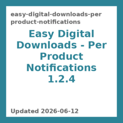 Easy Digital Downloads – Per Product Notifications 1.2.4