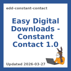 Digital Downloads Constant Contact Plugin 1.0