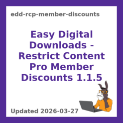 Digital Downloads Restrict Content Pro Member Discounts 1.1.5