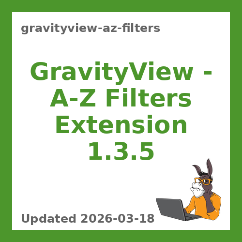 GravityView – A-Z Filters Extension 1.3.5