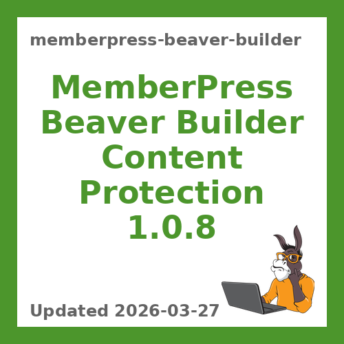 MemberPress Beaver Builder Content Protection 1.0.8