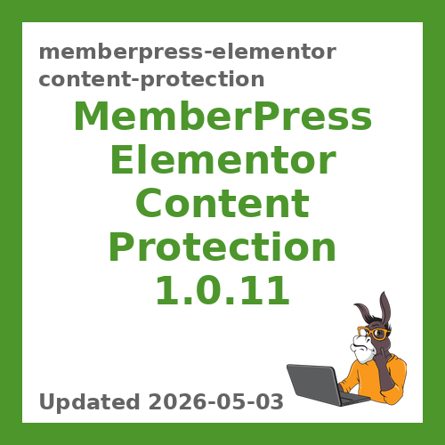 MemberPress Elementor Content Protection 1.0.11