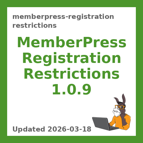 MemberPress Registration Restrictions 1.0.9