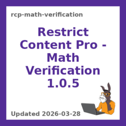 Restrict Content Pro – Math Verification 1.0.5