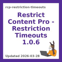 Restrict Content Pro – Restriction Timeouts 1.0.6