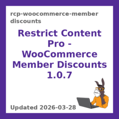 Restrict Content Pro – WooCommerce Member Discounts 1.0.7