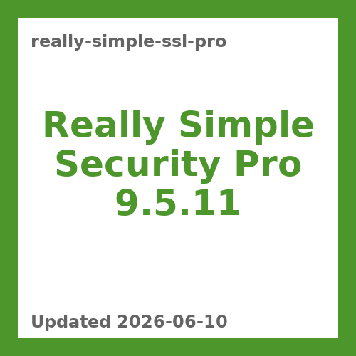 Really Simple SSL Pro 9.5.11