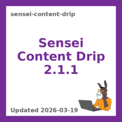 Sensei Content Drip 2.1.1