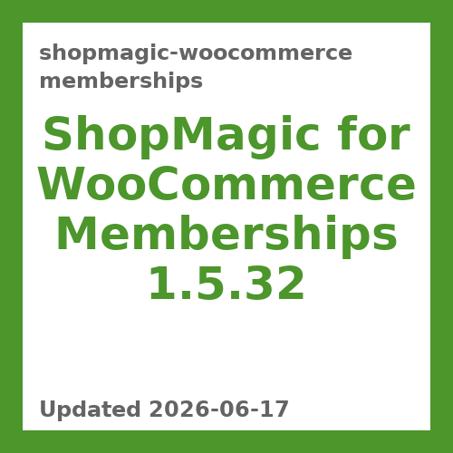 ShopMagic for WooCommerce Memberships 1.5.32