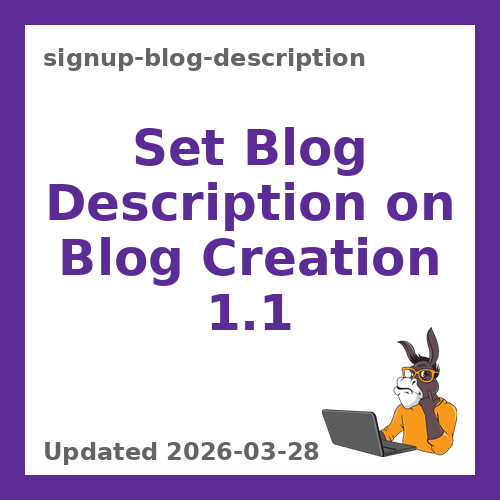 Set Blog Description on Blog Creation 1.1