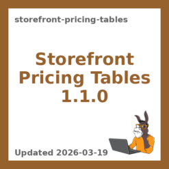 Storefront Pricing Tables 1.1.0