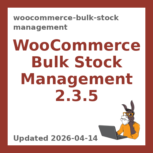 WooCommerce Bulk Stock Management 2.3.5