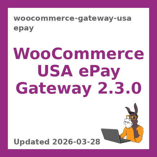 WooCommerce USA ePay Gateway 2.3.0