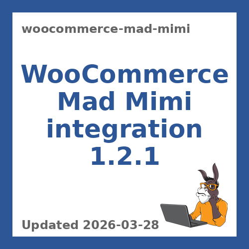 WooCommerce Mad Mimi integration 1.2.1