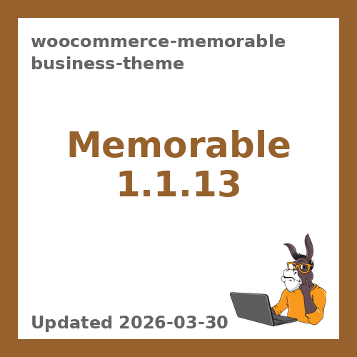 WooCommerce Memorable Business Theme 1.1.13