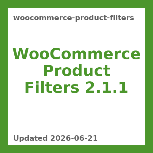 Product Filters for WooCommerce 2.1.1