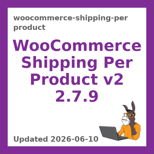 WooCommerce Shipping Per Product v2 2.7.9